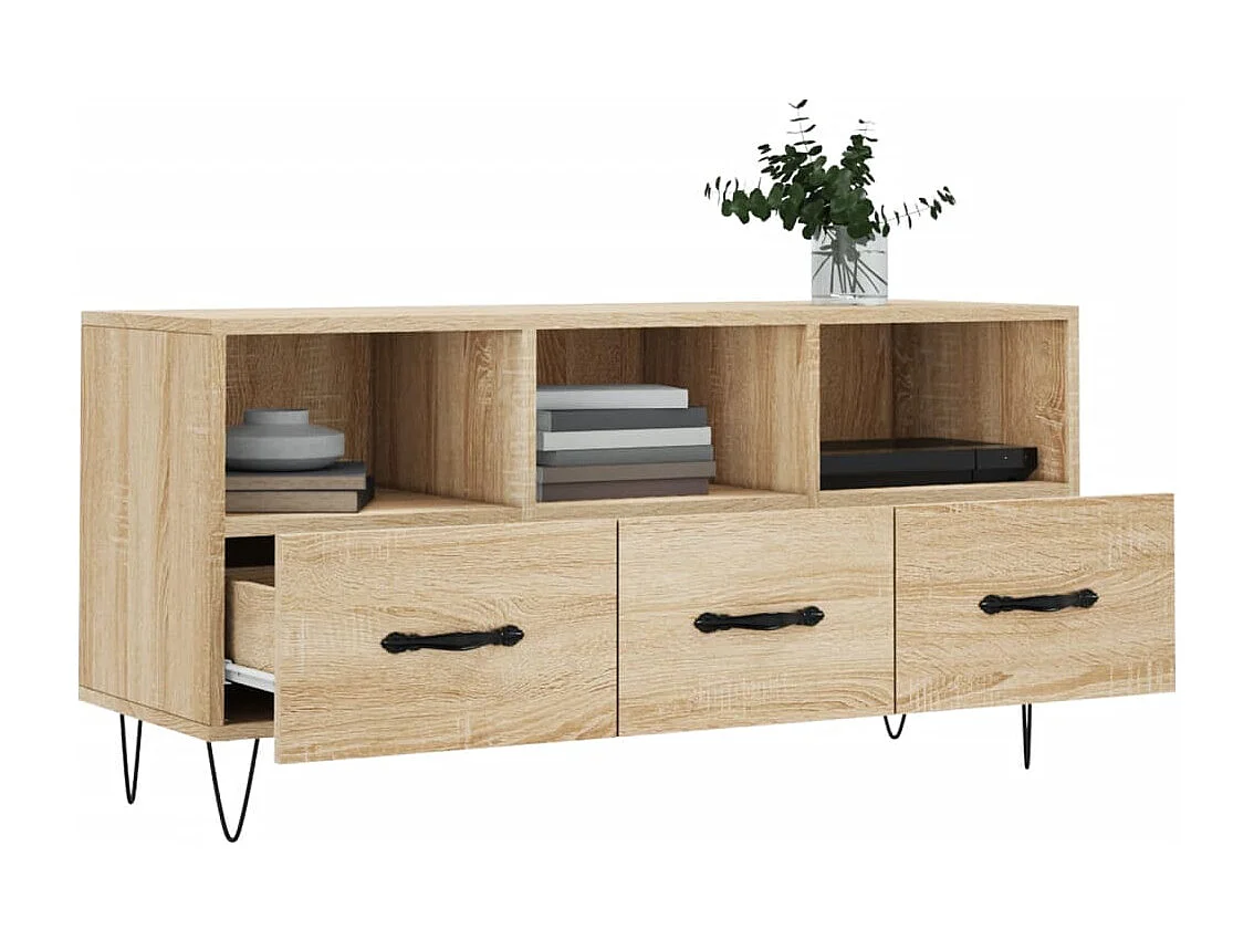 Tv-meubel 102x36x50 cm bewerkt hout sonoma eikenkleurig