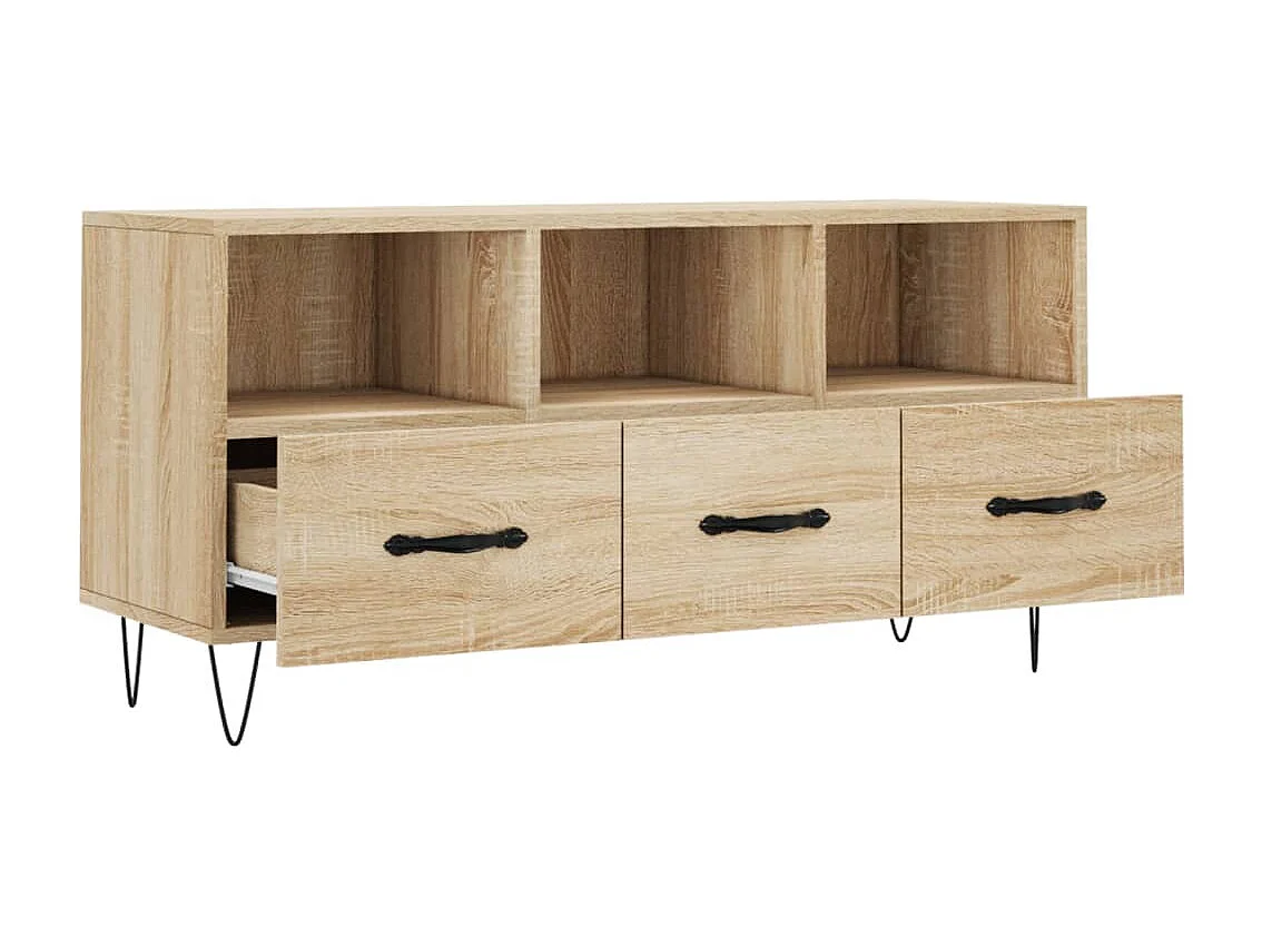 Tv-meubel 102x36x50 cm bewerkt hout sonoma eikenkleurig