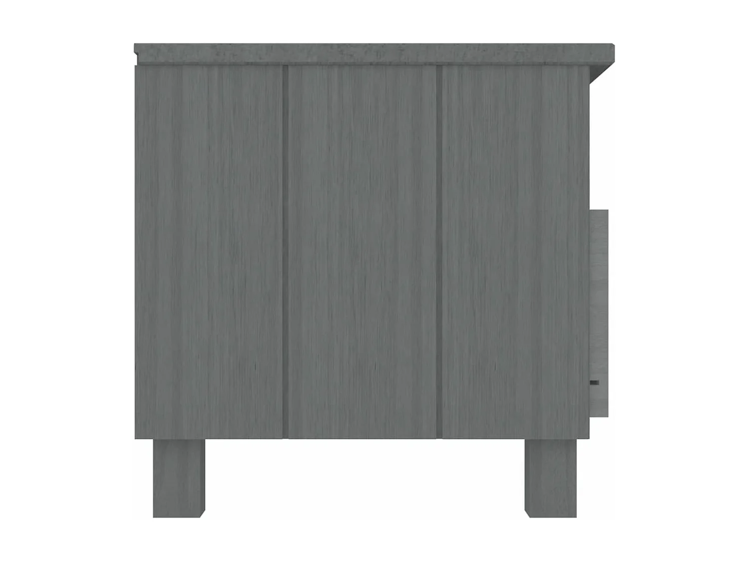 Meuble TV HAMAR Gris foncé 106x40x40 cm Bois massif de pin