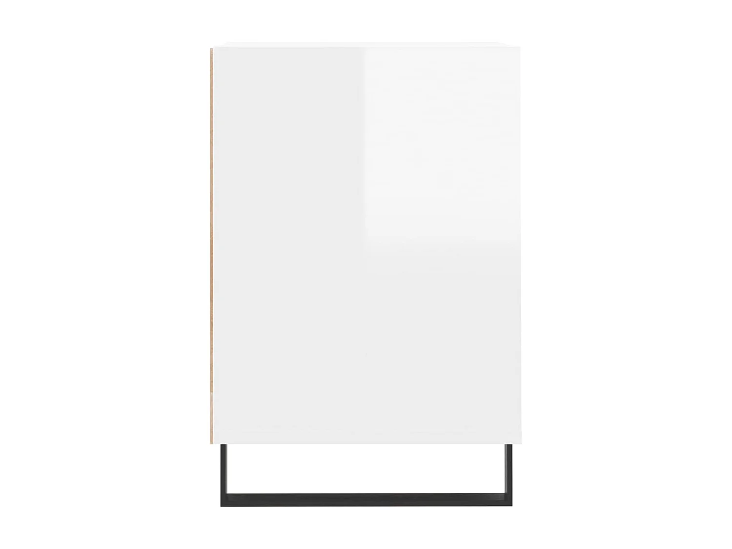 Móvel de TV 160x35x55 cm derivados de madeira branco brilhante