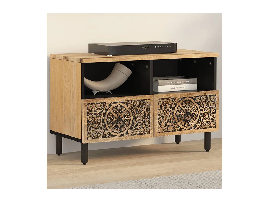 TV-Schrank 70x33x46 cm Massivholz Mango