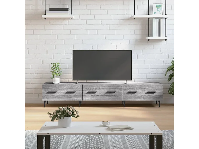 Meuble TV sonoma gris 150x36x30 cm bois d'ingénierie