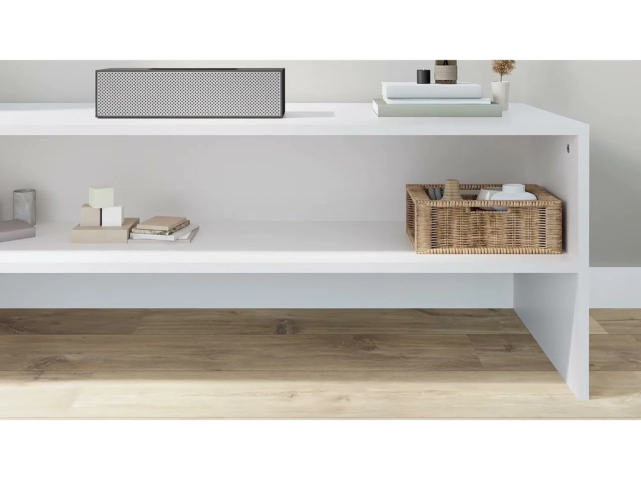 Meuble TV Blanc 120x40x40 cm Bois d'ingénierie