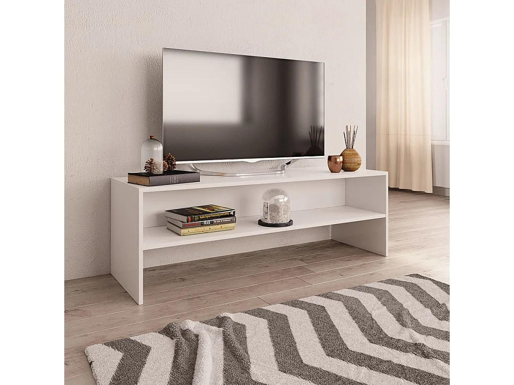 Tv-meubel 120x40x40 cm bewerkt hout wit