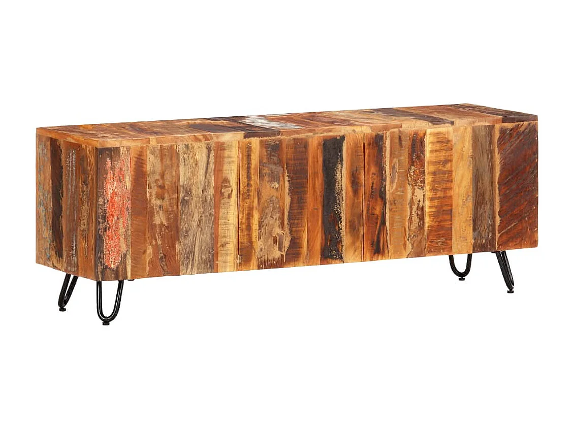 Meuble TV 110x30x40 cm Bois massif de récupération