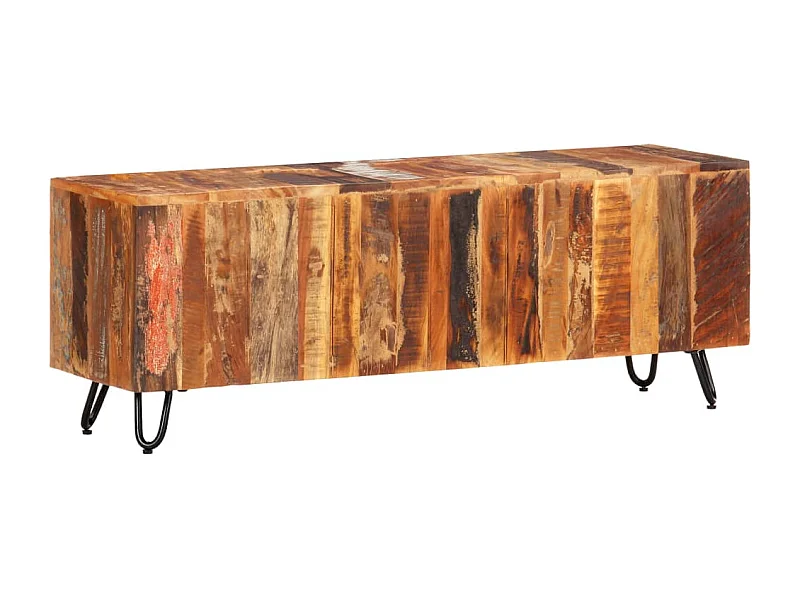 Meuble TV 110x30x40 cm Bois massif de récupération