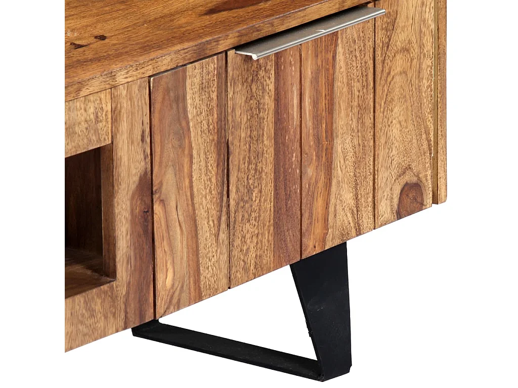 Meuble TV 140x30x40 cm Bois massif