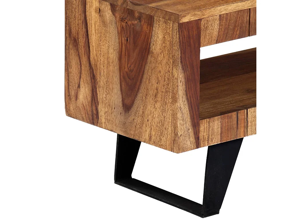 Mueble para TV madera maciza de acacia 140x30x40 cm