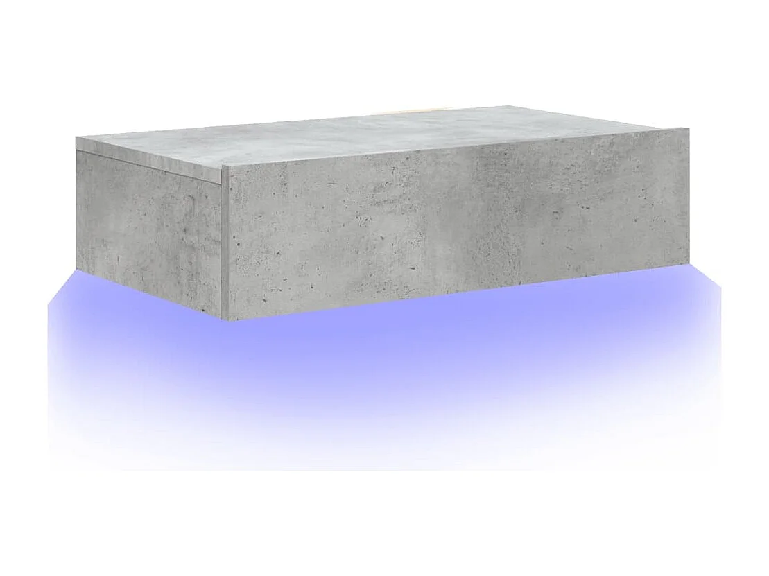 Meuble TV avec éclairage LED gris béton 60x35x15,5 cm