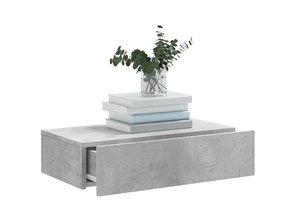 Tv-meubel met LED-verlichting 60x35x15,5 cm betongrijs