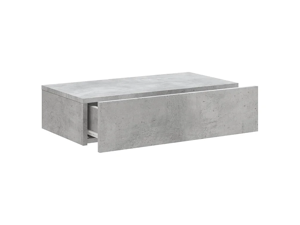 Meuble TV avec éclairage LED gris béton 60x35x15,5 cm
