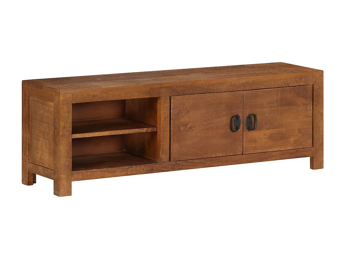 Meuble TV 120x30x40 cm Bois massif de manguier