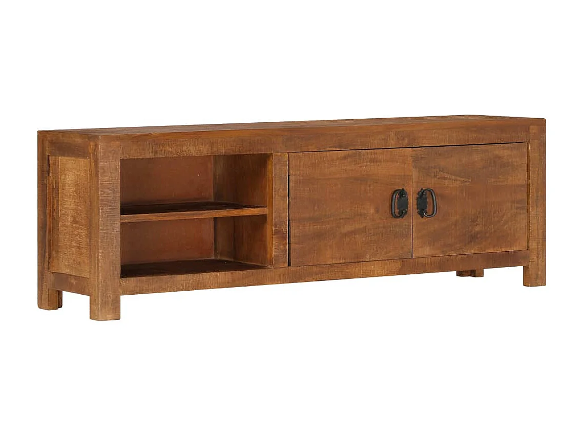 Meuble TV 120x30x40 cm Bois massif de manguier