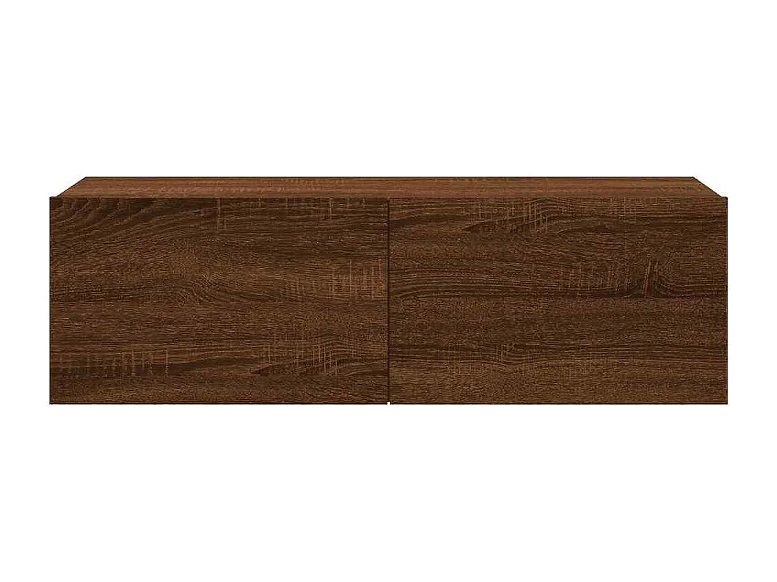 Mobile TV Muro Rovere Marrone 100x30x30cm Legno Ingegnerizzato
