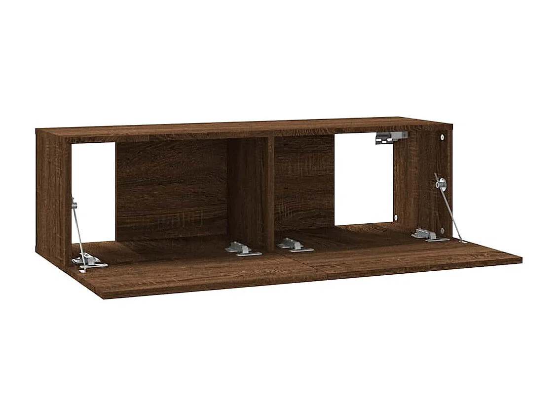 Mobile TV Muro Rovere Marrone 100x30x30cm Legno Ingegnerizzato