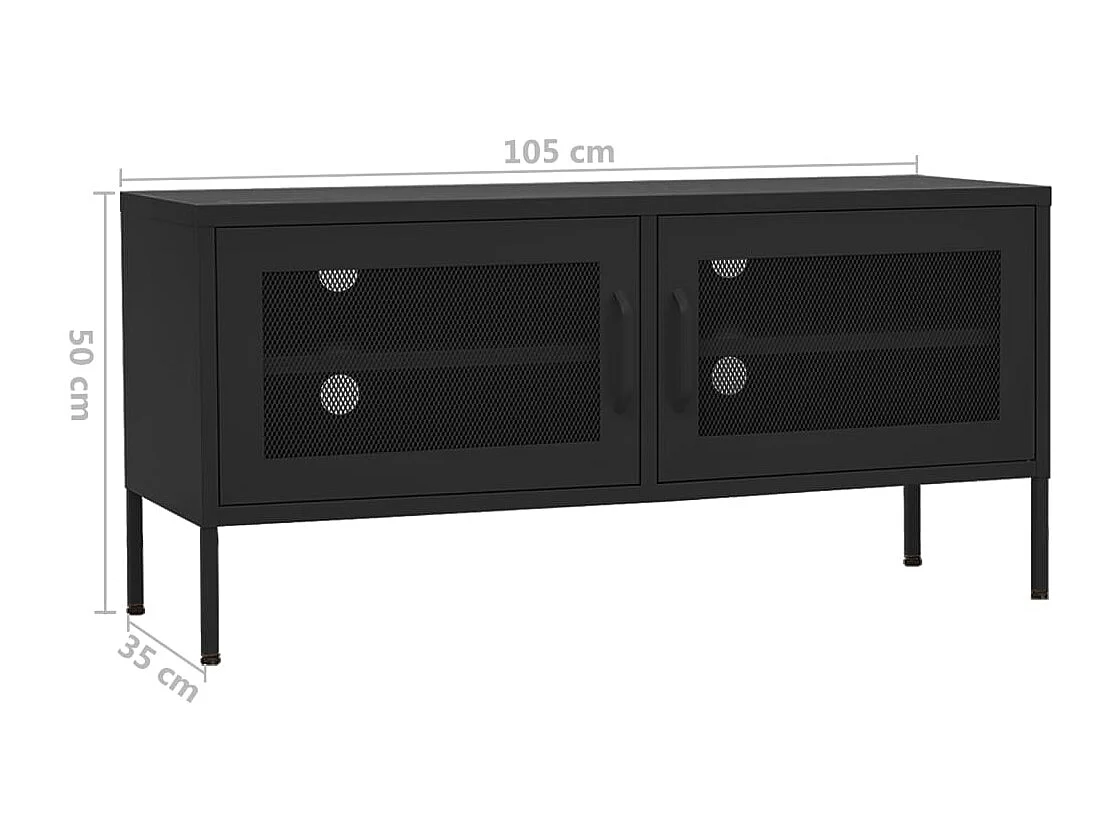 TV-Schrank Schwarz 105x35x50 cm Stahl