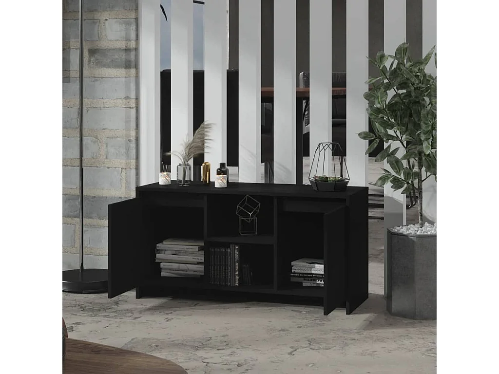 Móvel de TV 102x37,5x52,5 cm derivados de madeira preto