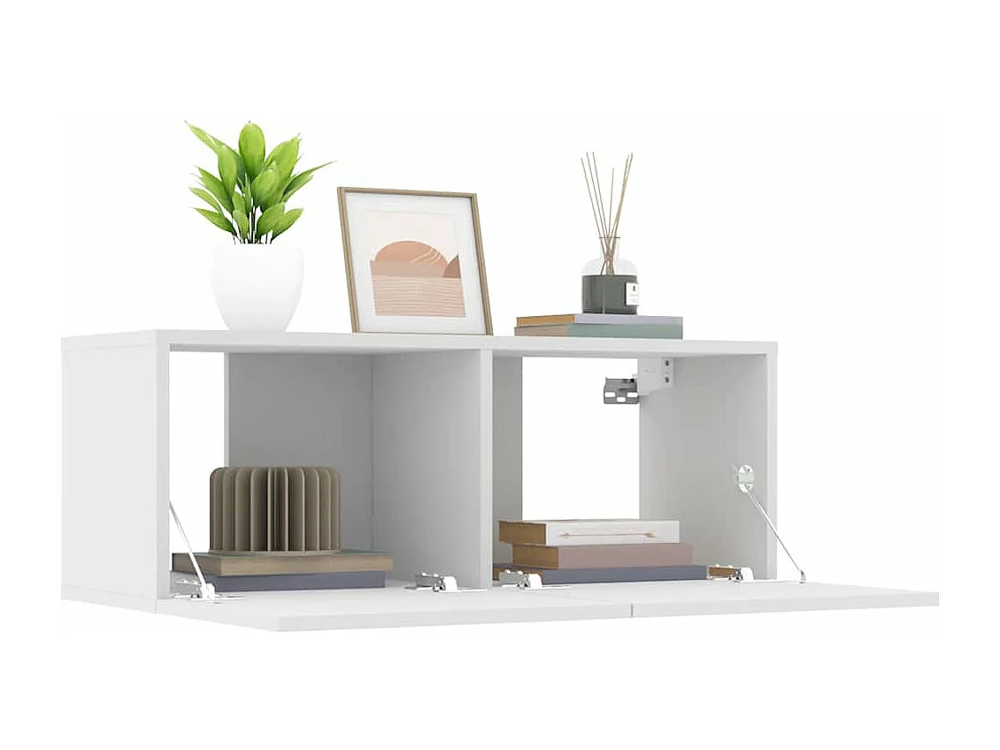 Tv-meubels 2 st 80x30x30 cm bewerkt hout wit