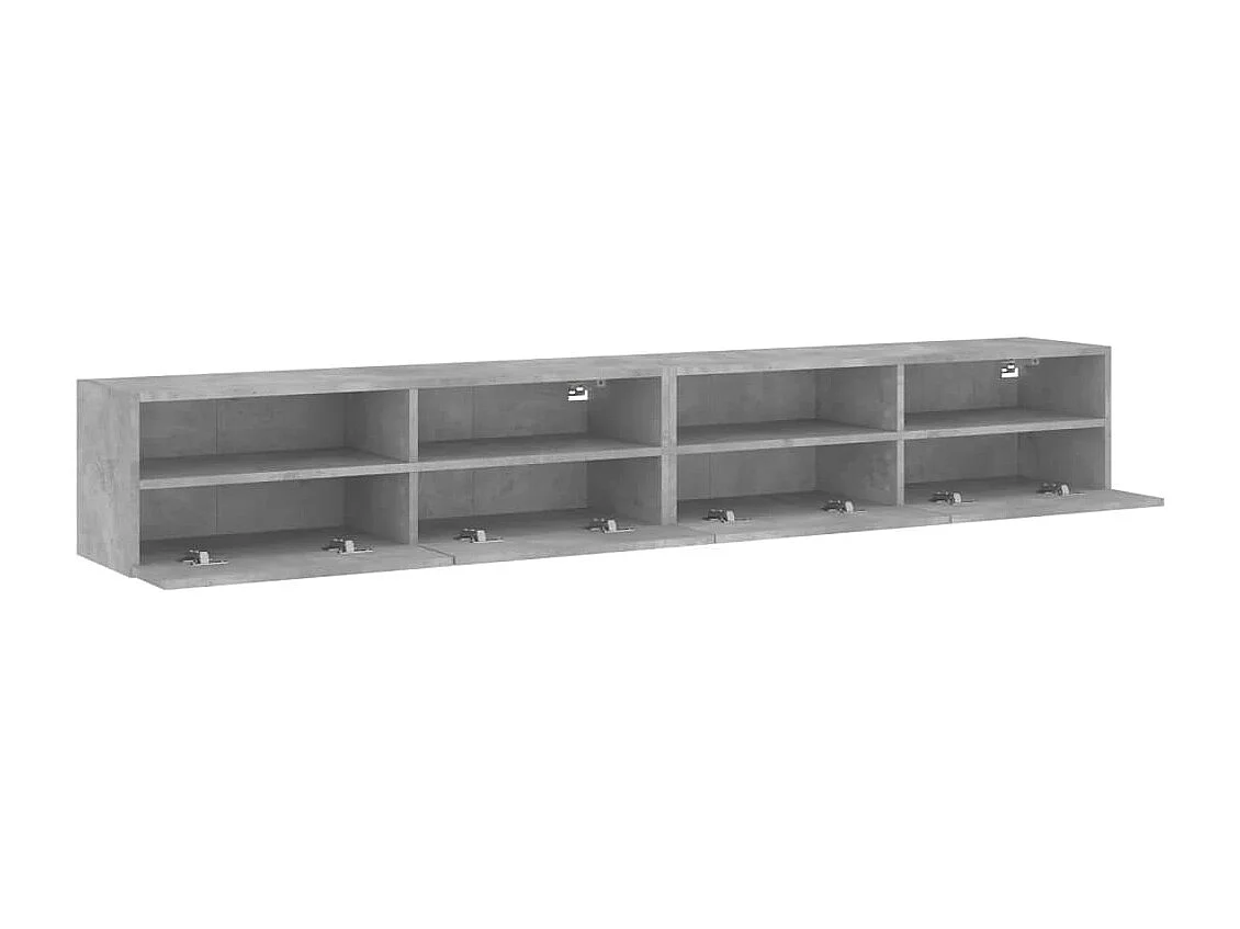 Tv-wandmeubels 2 st 100x30x30 cm bewerkt hout betongrijs
