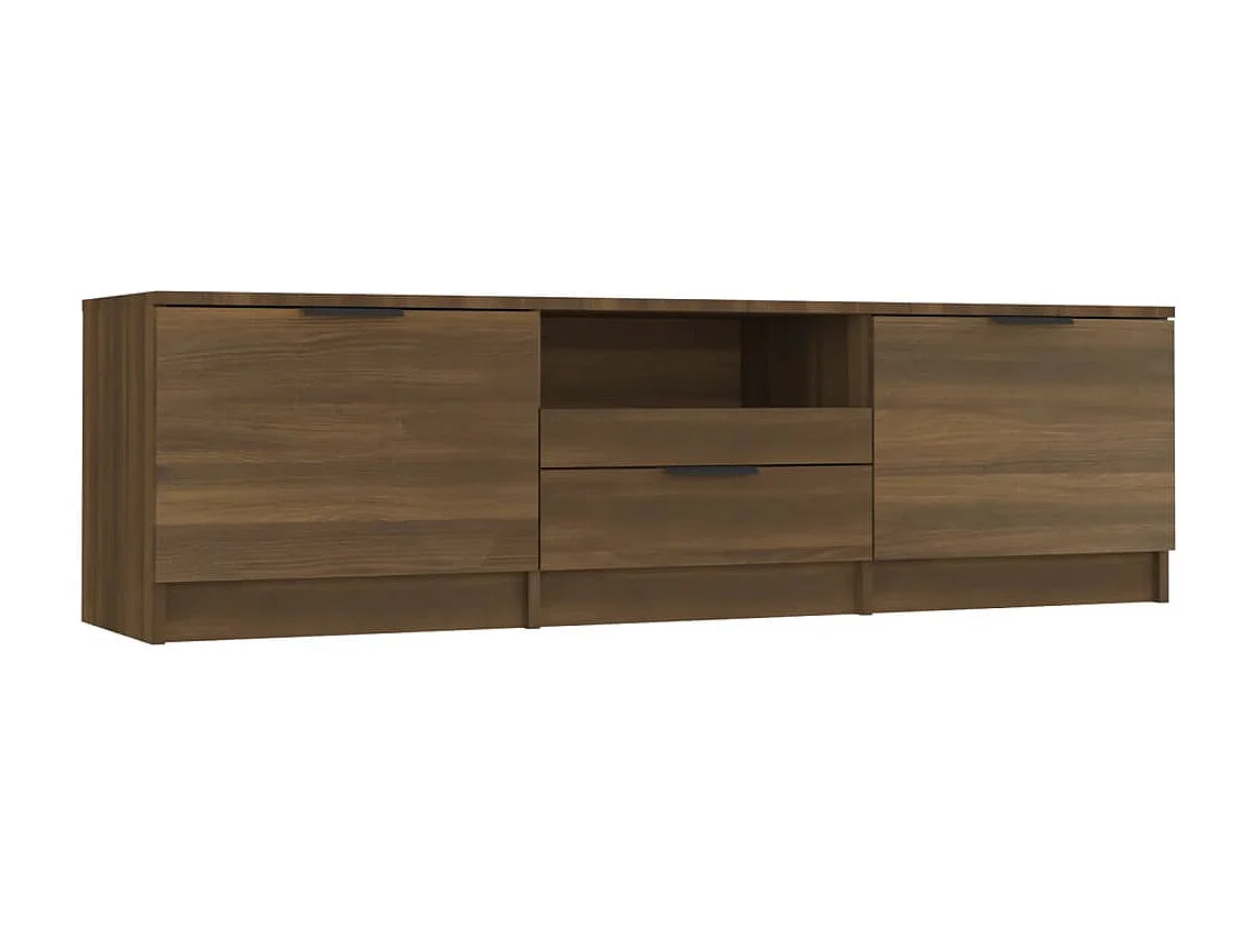 Móvel p/ TV140x35x40cm madeira processada cor carvalho castanho