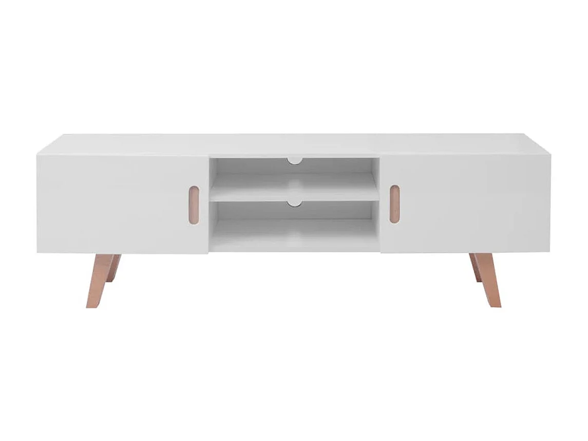 TV-Schrank MDF 150x35x48,5 cm Hochglanz-Weiß