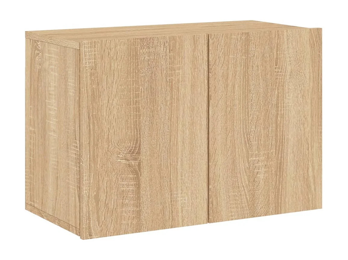 Mobili TV a Muro 5pz Rovere Sonoma in Legno Multistrato