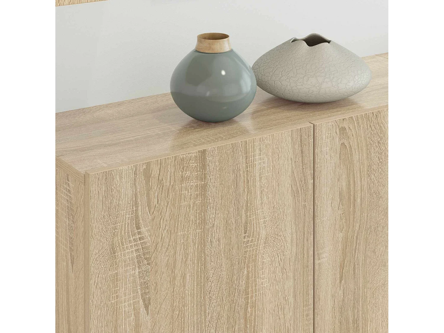5-delige Tv-wandmeubelset bewerkt hout sonoma eikenkleurig