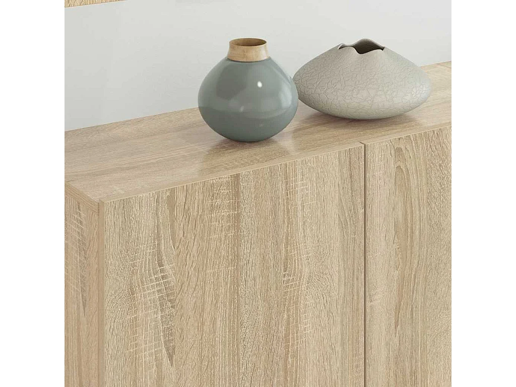 5-delige Tv-wandmeubelset bewerkt hout sonoma eikenkleurig