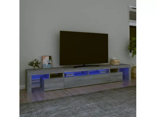 Kauf Unique TV-Schrank mit LED-Leuchten Grau Sonoma 260x36,5x40 cm