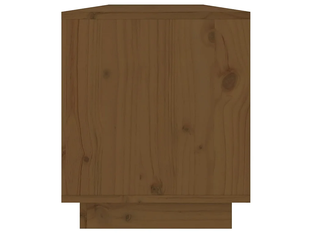 Mobile Porta TV Ambrato 110,5x34x40cm in Legno Massello di Pino