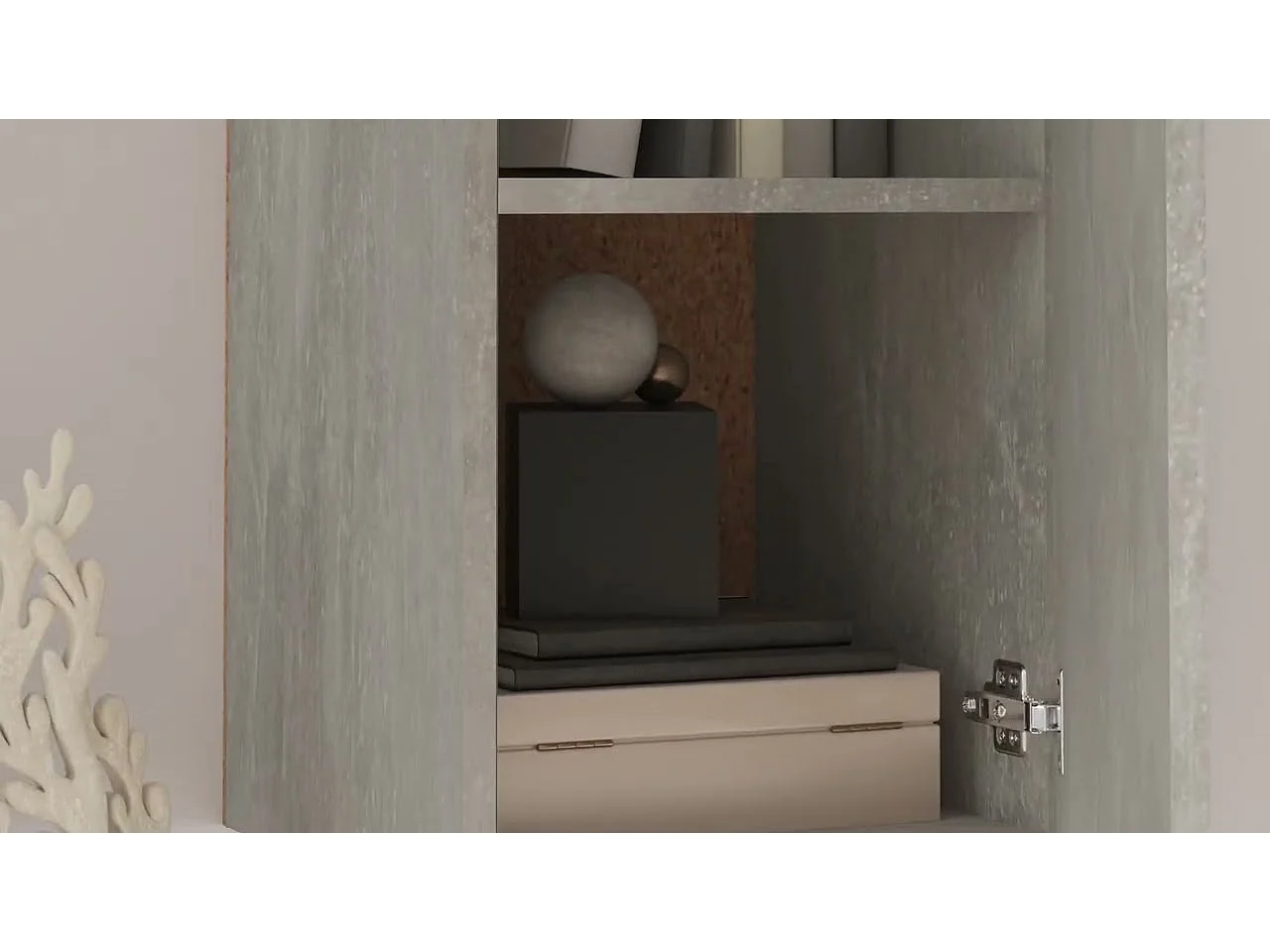 Meuble TV Blanc et chêne sonoma 30,5x30x60 cm Bois d’ingénierie