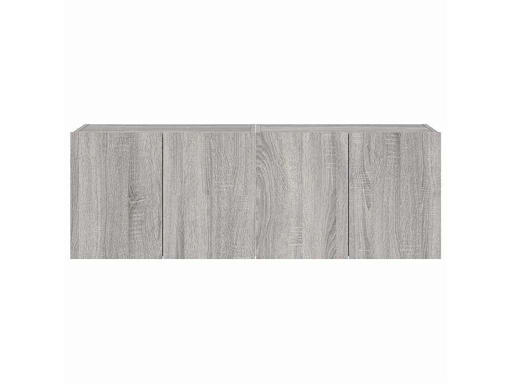 Meubles TV muraux et lumières LED 2pcs sonoma gris 60x35x41 cm