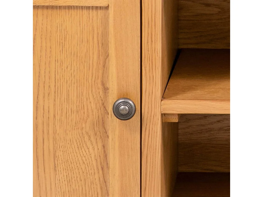 TV-Schrank 110x35x44 cm Massivholz Eiche