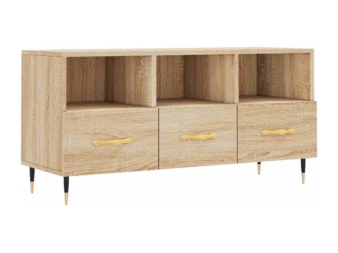 Meuble TV chêne sonoma 102x36x50 cm bois d'ingénierie