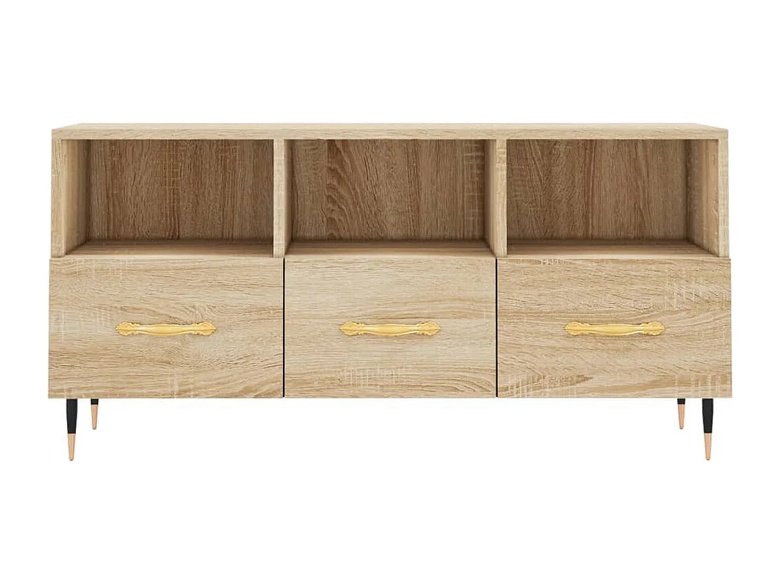 Meuble TV chêne sonoma 102x36x50 cm bois d'ingénierie