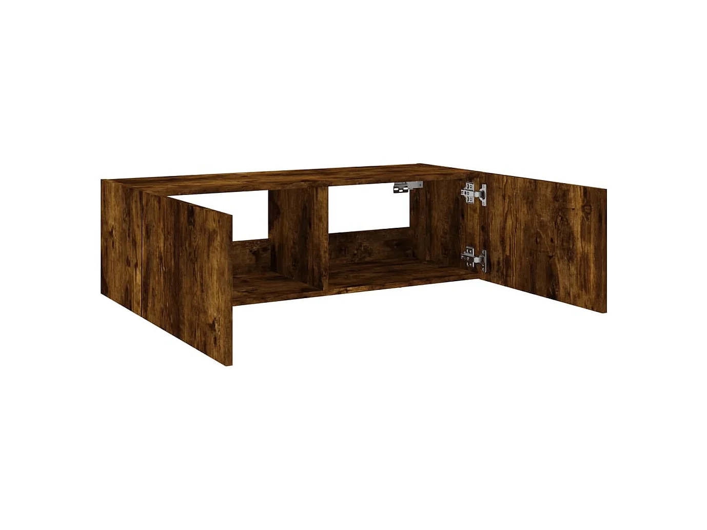 TV-Wandschrank mit LED-Leuchten Räuchereiche 100x35x31 cm