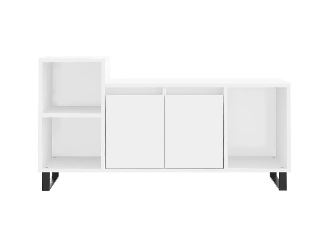 Mobile Porta TV Bianco 100x35x55 cm in Legno Multistrato