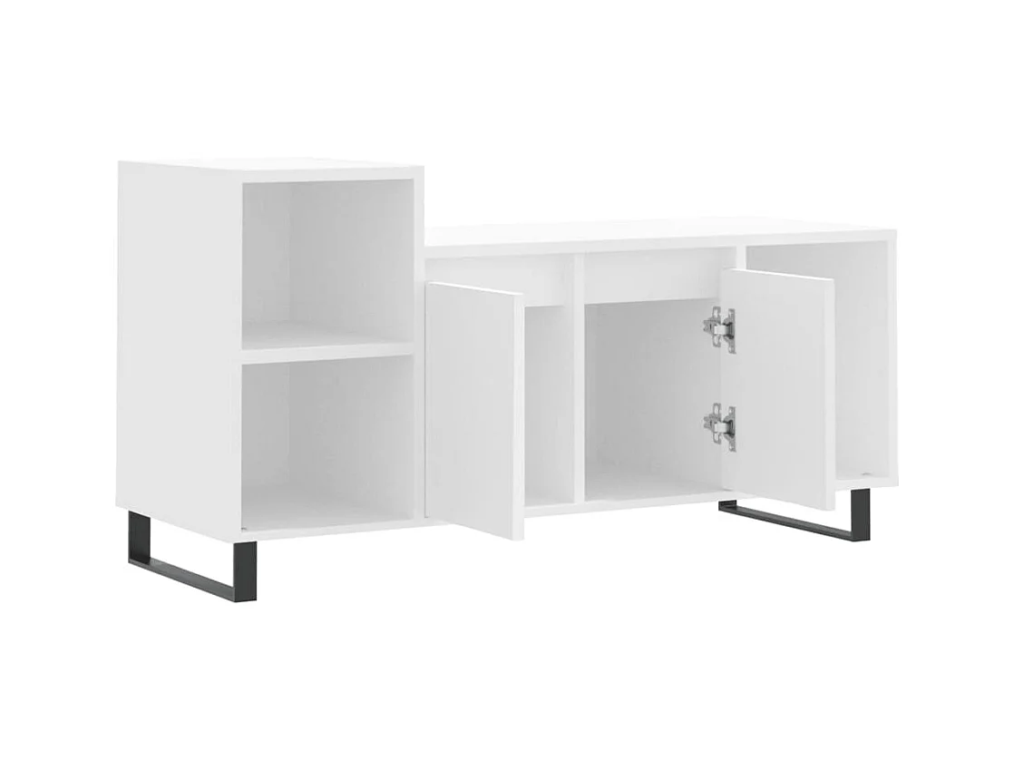 Mobile Porta TV Bianco 100x35x55 cm in Legno Multistrato