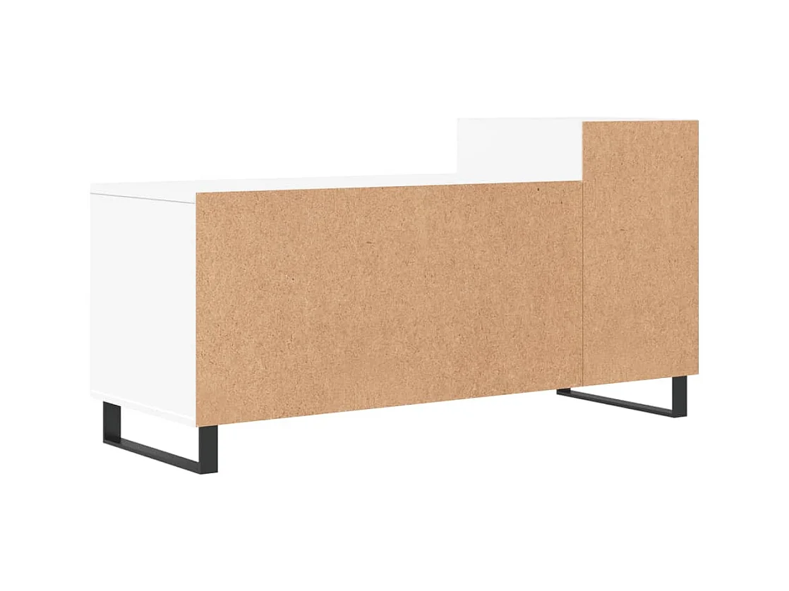 Mobile Porta TV Bianco 100x35x55 cm in Legno Multistrato