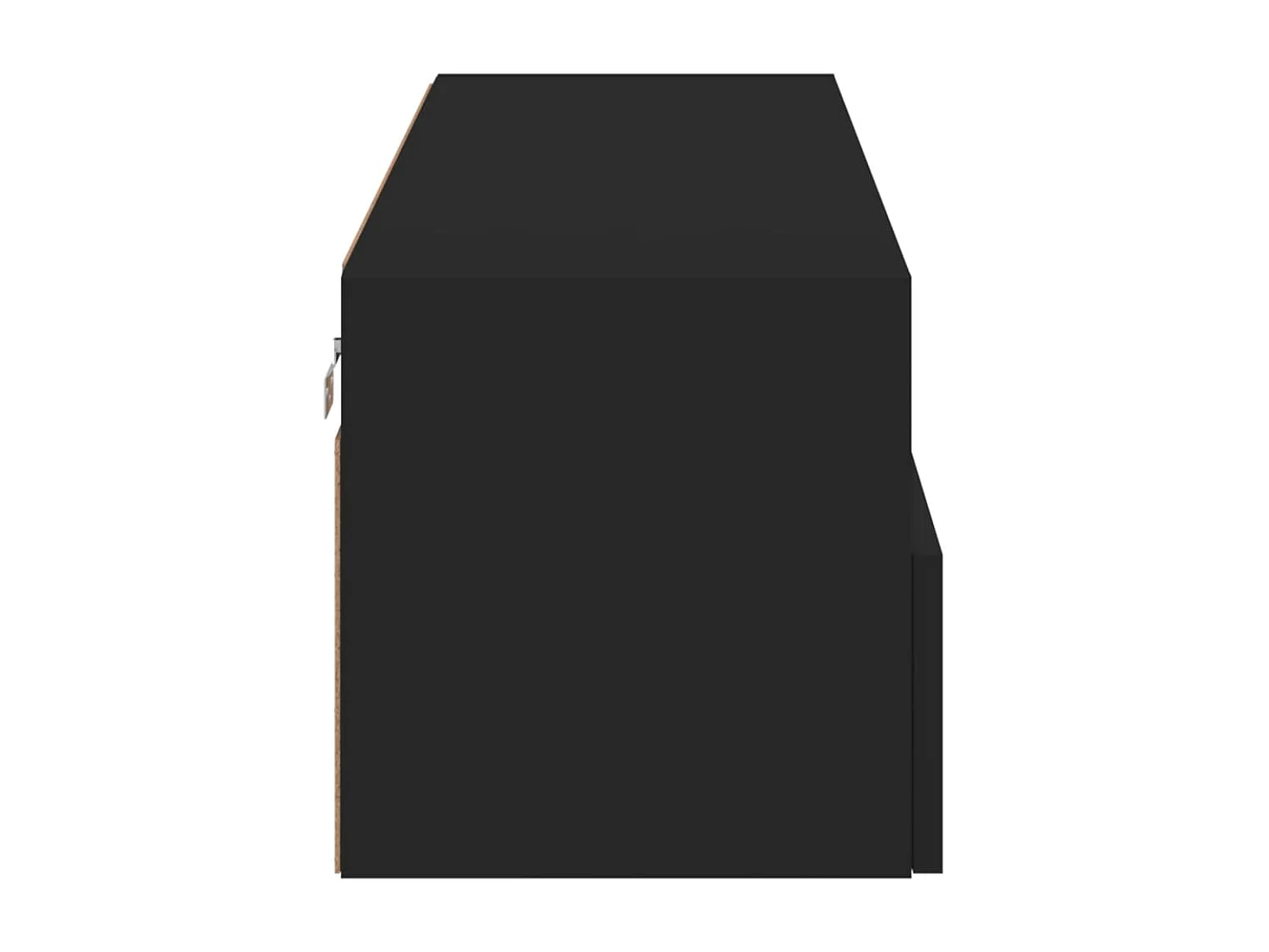 Meuble TV mural noir 100x30x30 cm bois d'ingénierie