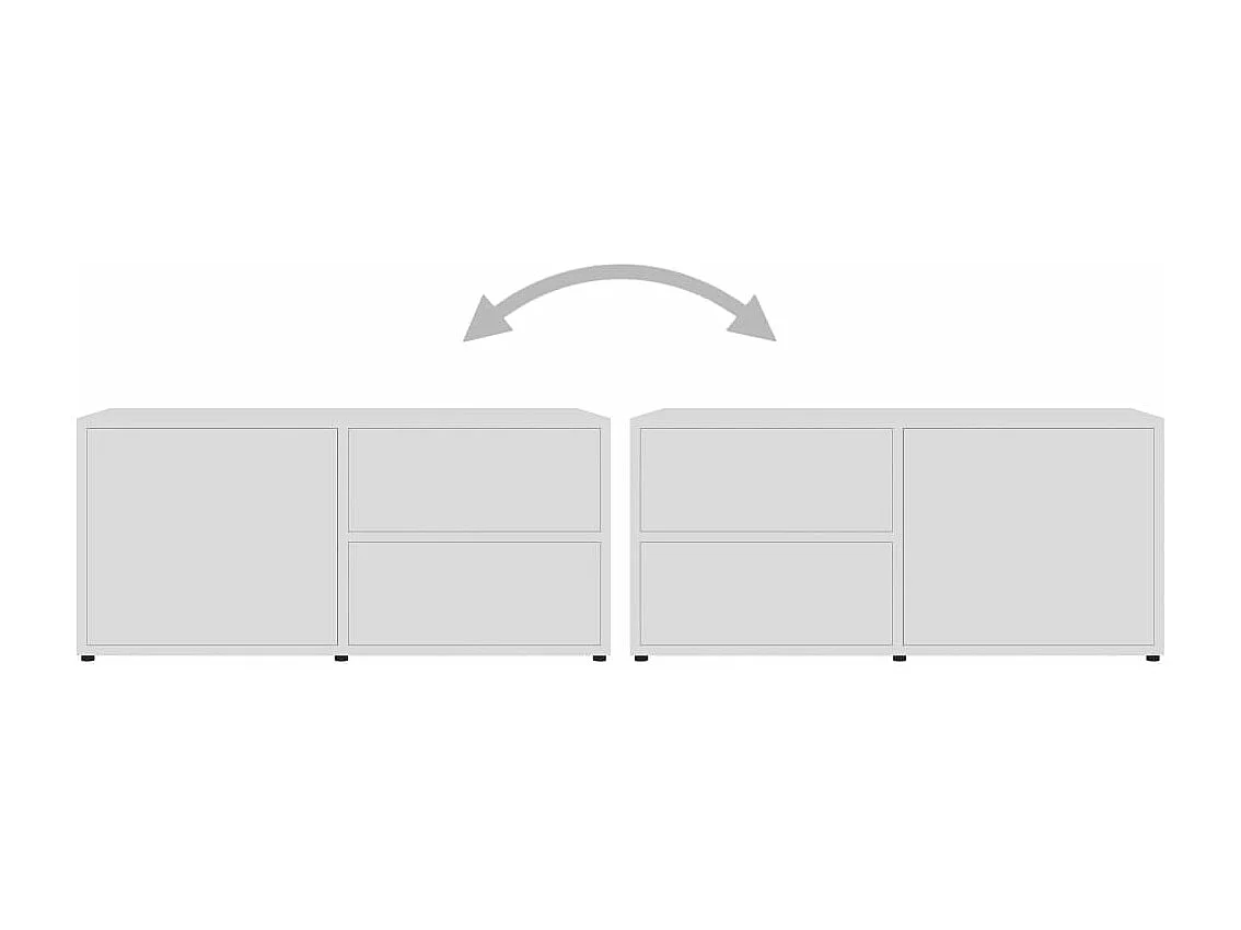 Mobile Porta TV Bianco 80x34x36 cm in Legno Multistrato