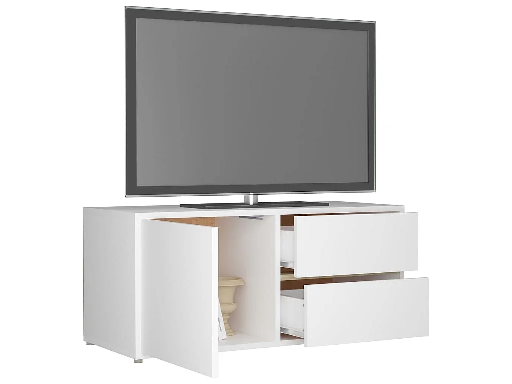 TV-Schrank Weiß 80x34x36 cm Holzwerkstoff