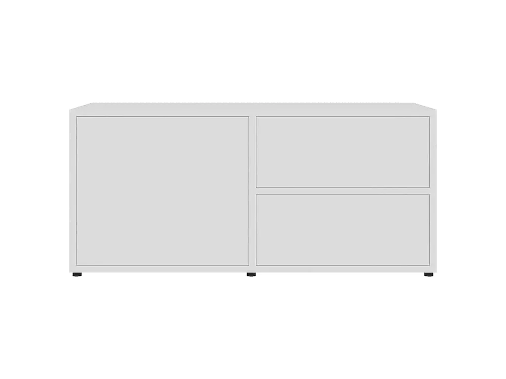 Meuble TV Blanc 80x34x36 cm Bois d'ingénierie