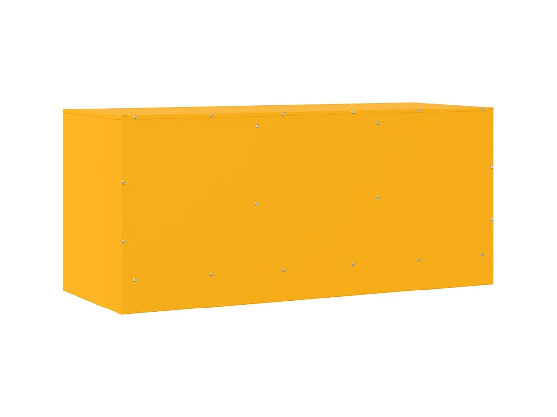 Mueble para TV de acero amarillo mostaza 99x39x44 cm