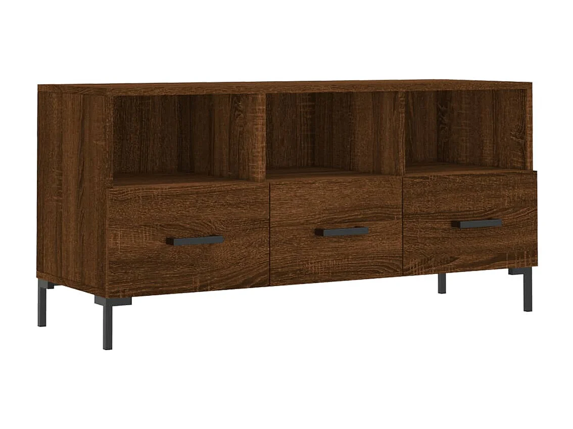 Meuble TV chêne marron 102x36x50 cm bois d'ingénierie