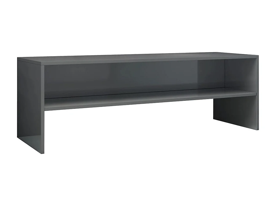 Meuble TV Gris brillant 120x40x40 cm Bois d’ingénierie