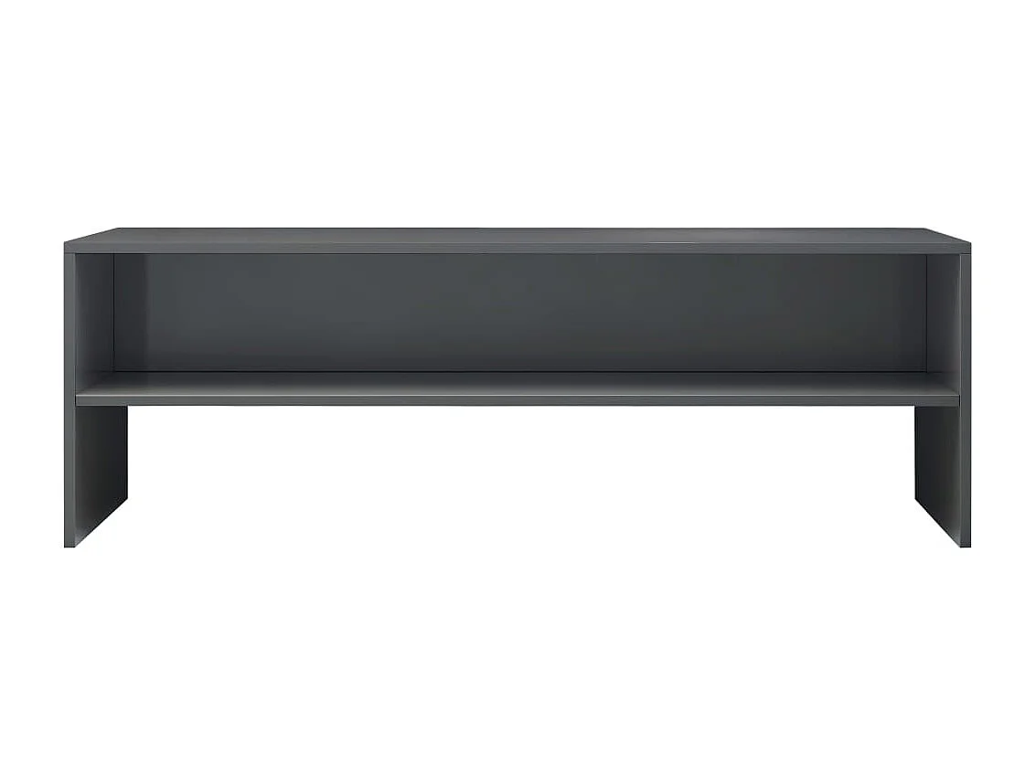 Meuble TV Gris brillant 120x40x40 cm Bois d’ingénierie