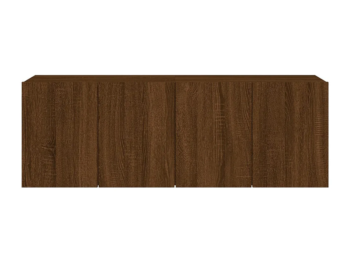 Tv-meubels 2 st wandgemonteerd 60x30x41 cm bruin eikenkleur