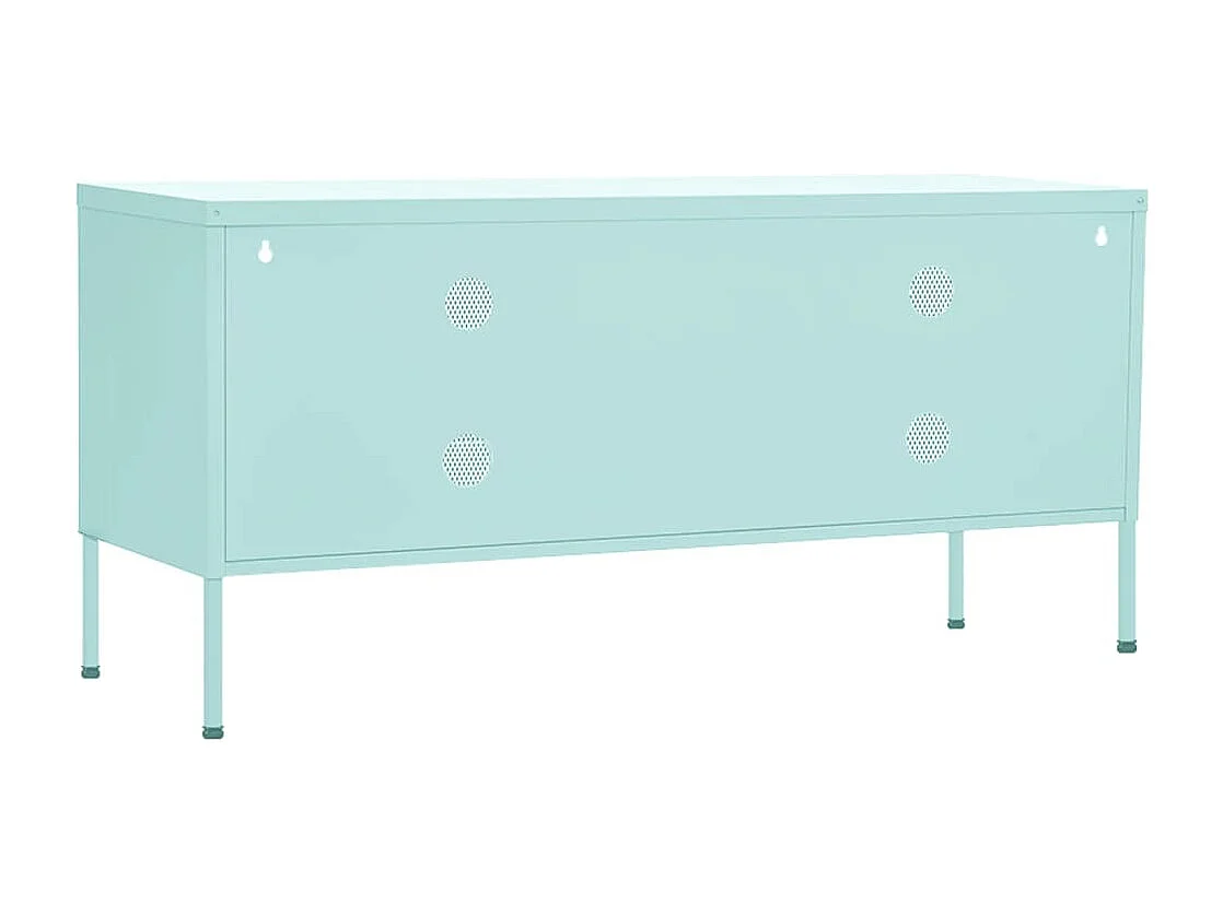 Meuble TV Vert menthe 105x35x50 cm Acier