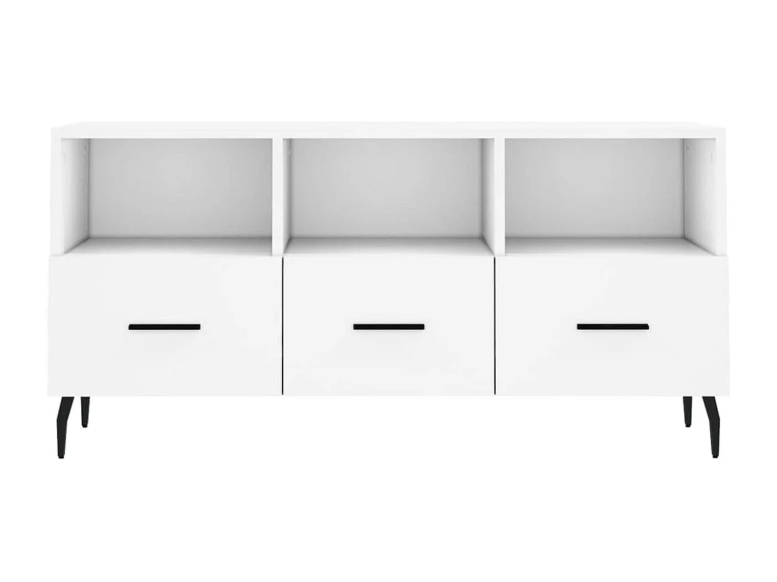 Meuble TV blanc 102x36x50 cm bois d'ingénierie